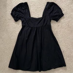Black Square Neck Dress